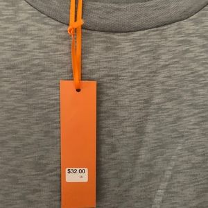 Gray short sleeved long shirt